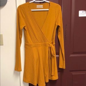 Mustard Yellow urban outfitters romper
